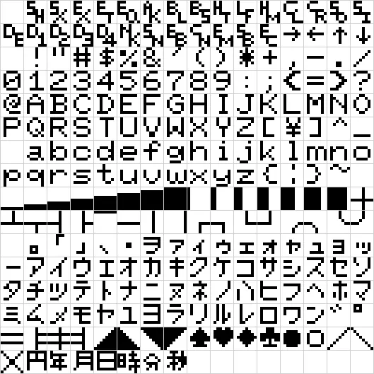 FONT.ROM 渲染图